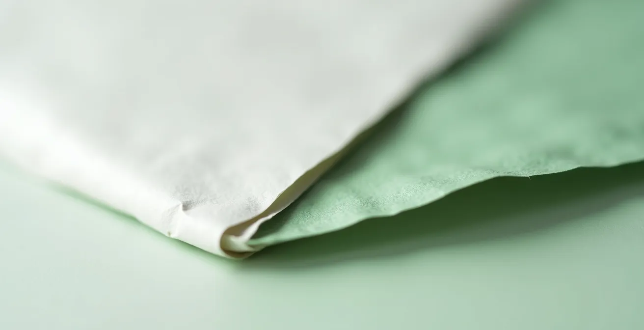 Makroaufnahme einer modularen Verpackung mit trennbaren Materialkomponenten wie Papier, Aluminium und PET