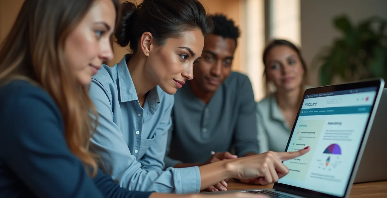 IT-Sicherheitstraining mit Mitarbeitern in deutscher Firmenschulung