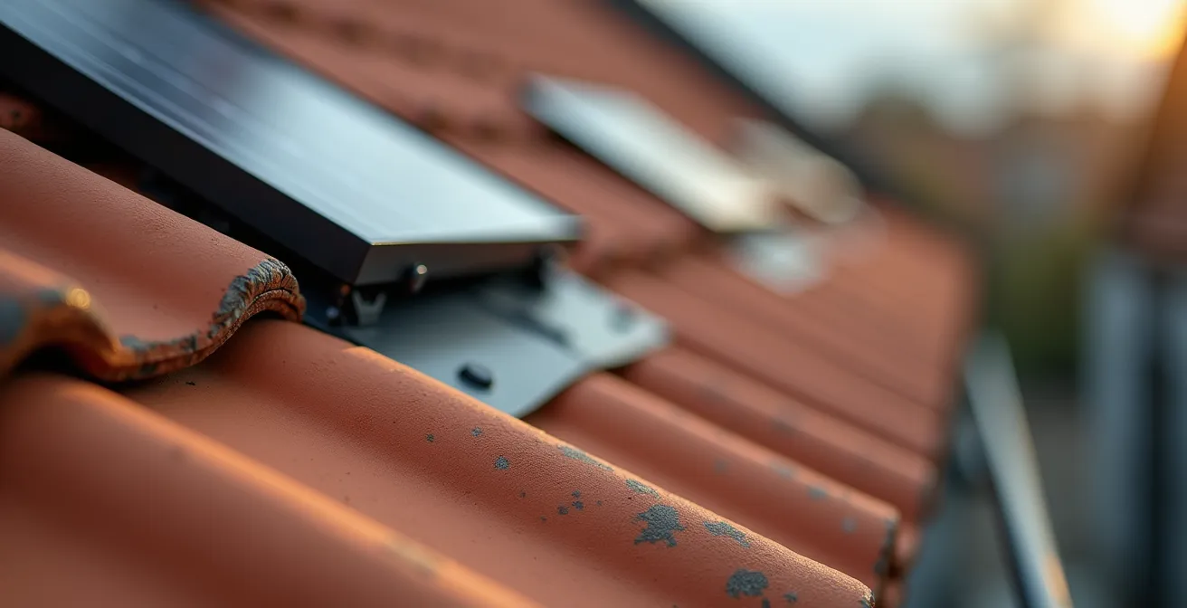 Denkmalgeschütztes Dach mit dezent integrierten Solarmodulen